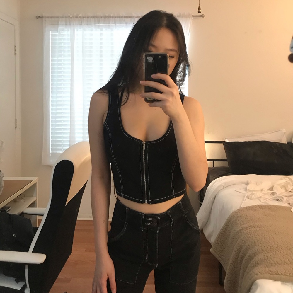 Black tank top